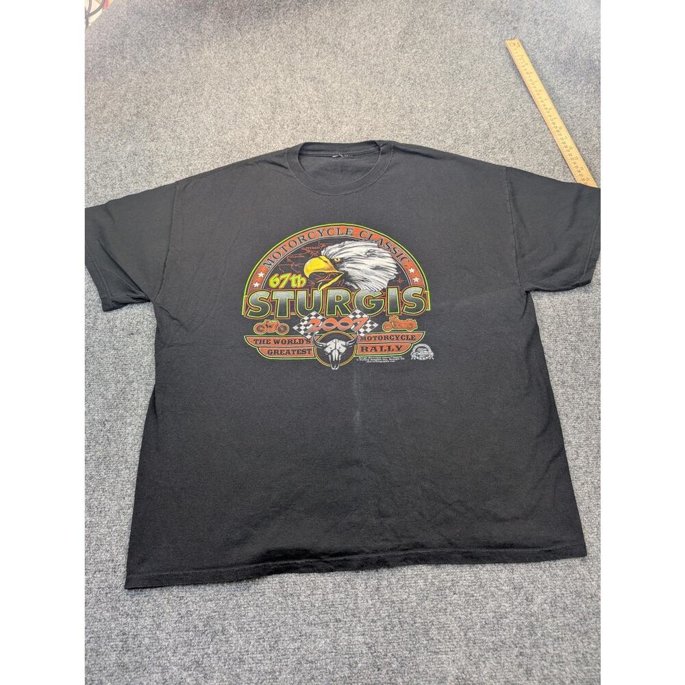 Sturgis Shirt Mens Extra Large 2007 67th Motorcycle Rally Eagle Double Sided‎